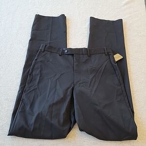 NEW JB Britches Dress Pants Men's 33R Black Wool Pleated Uncuffed Nordstrom